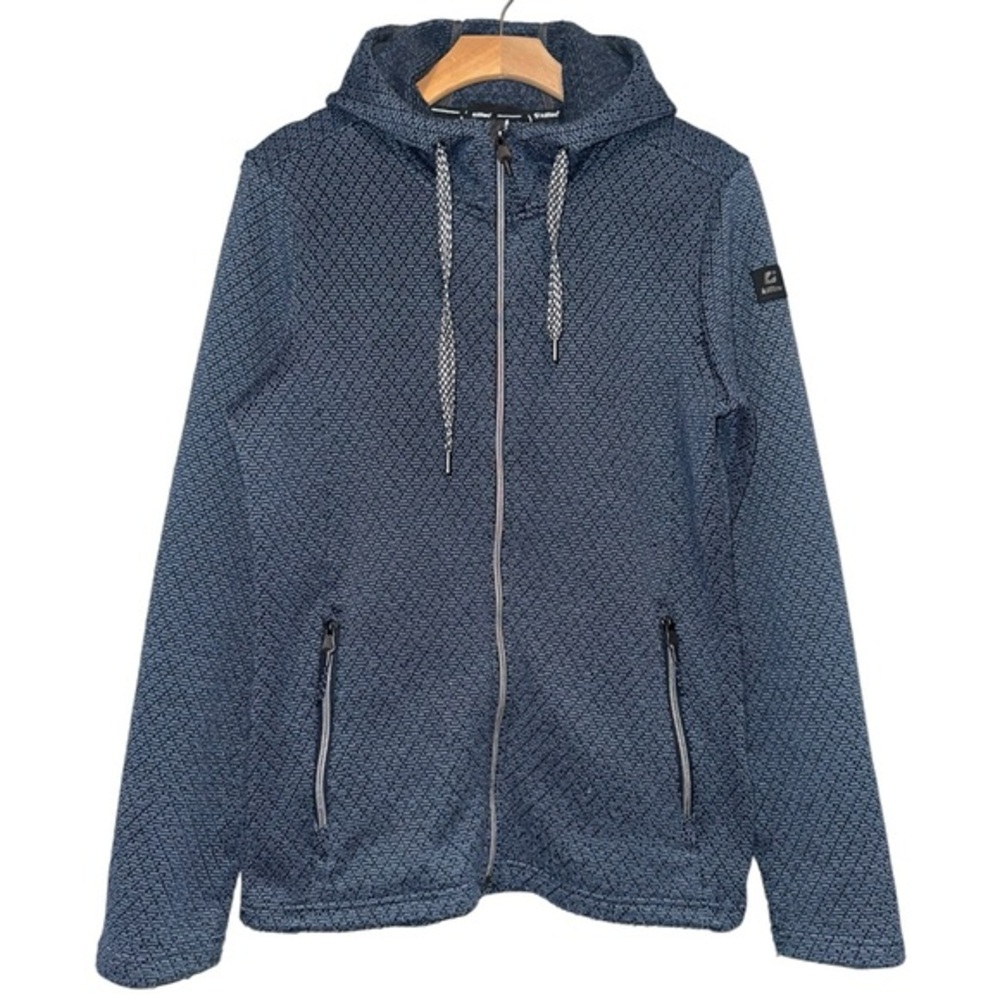 Killtec Women's Size 12 Blue Full Zip Midweight Fleece Hoodie Jacket
